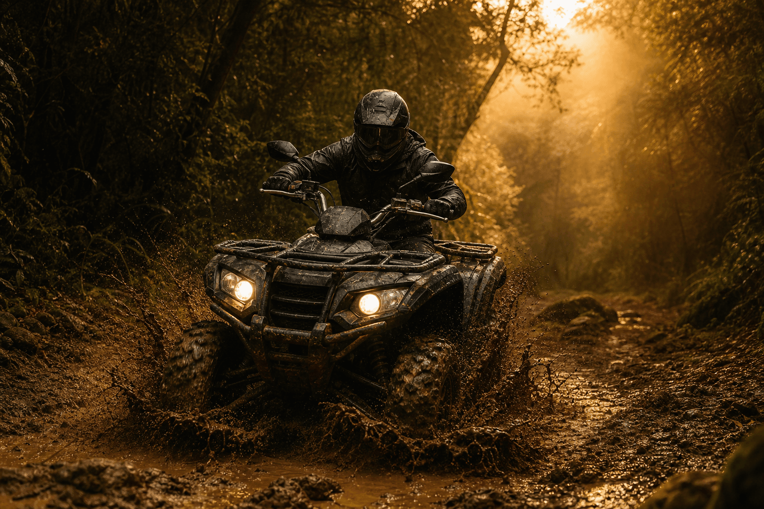 Premium Offroad Experience — jungle mud ATV